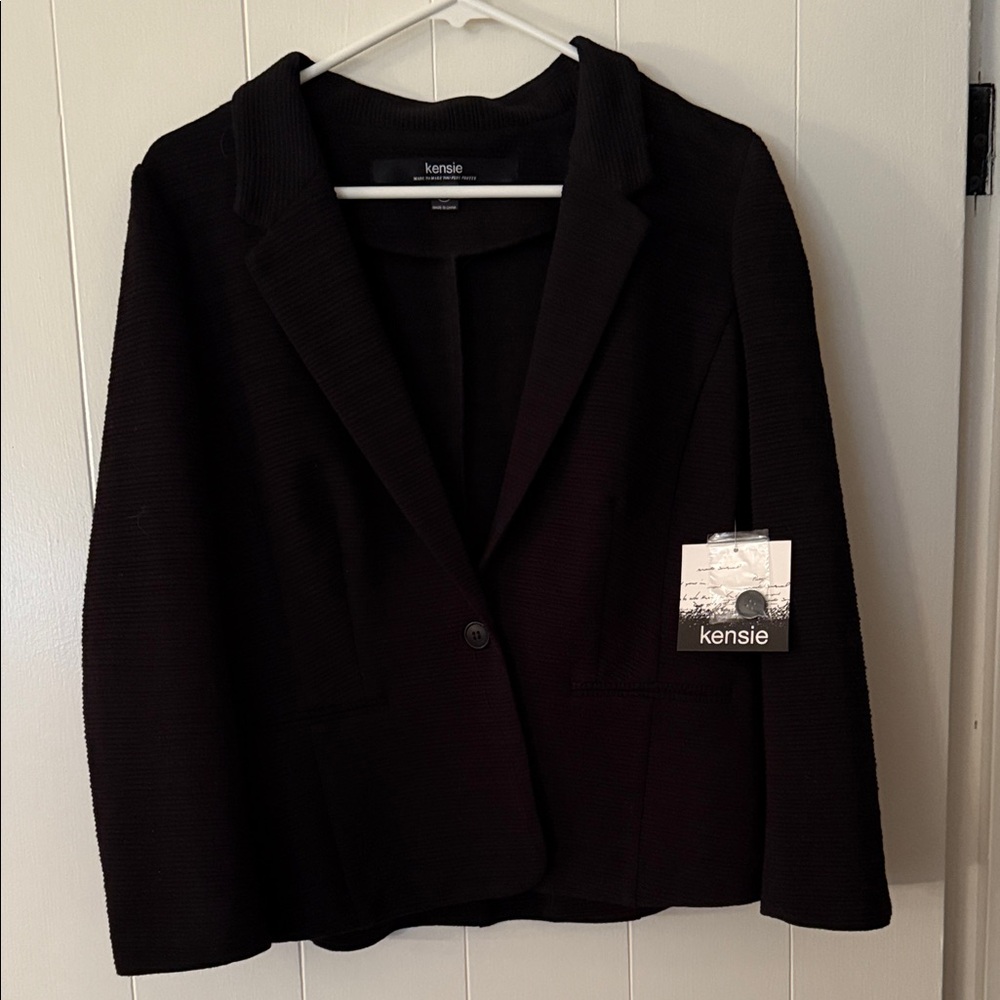 Kensie Women's Black Textured Blazer